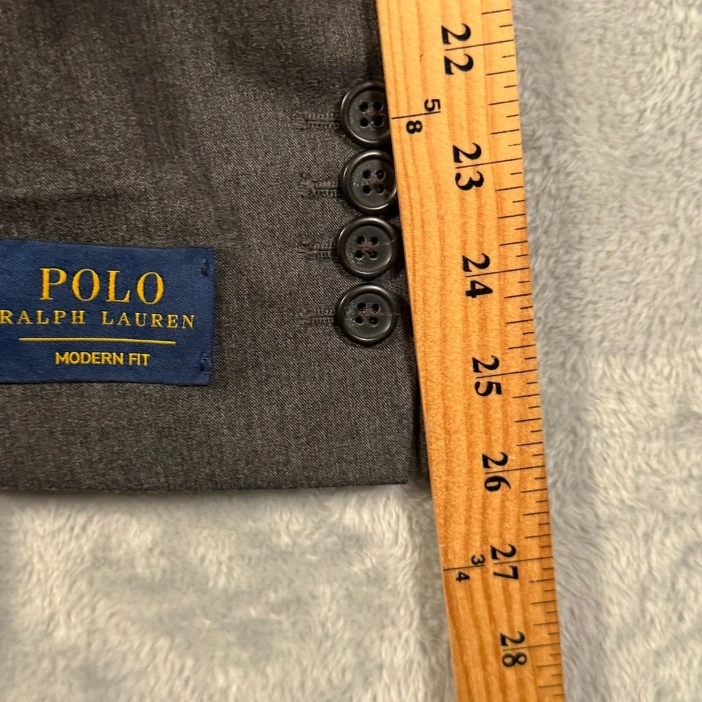 Polo Ralph Lauren Suit Jacket Mens 42R Gray Modern Fit Twill Performance Blazer